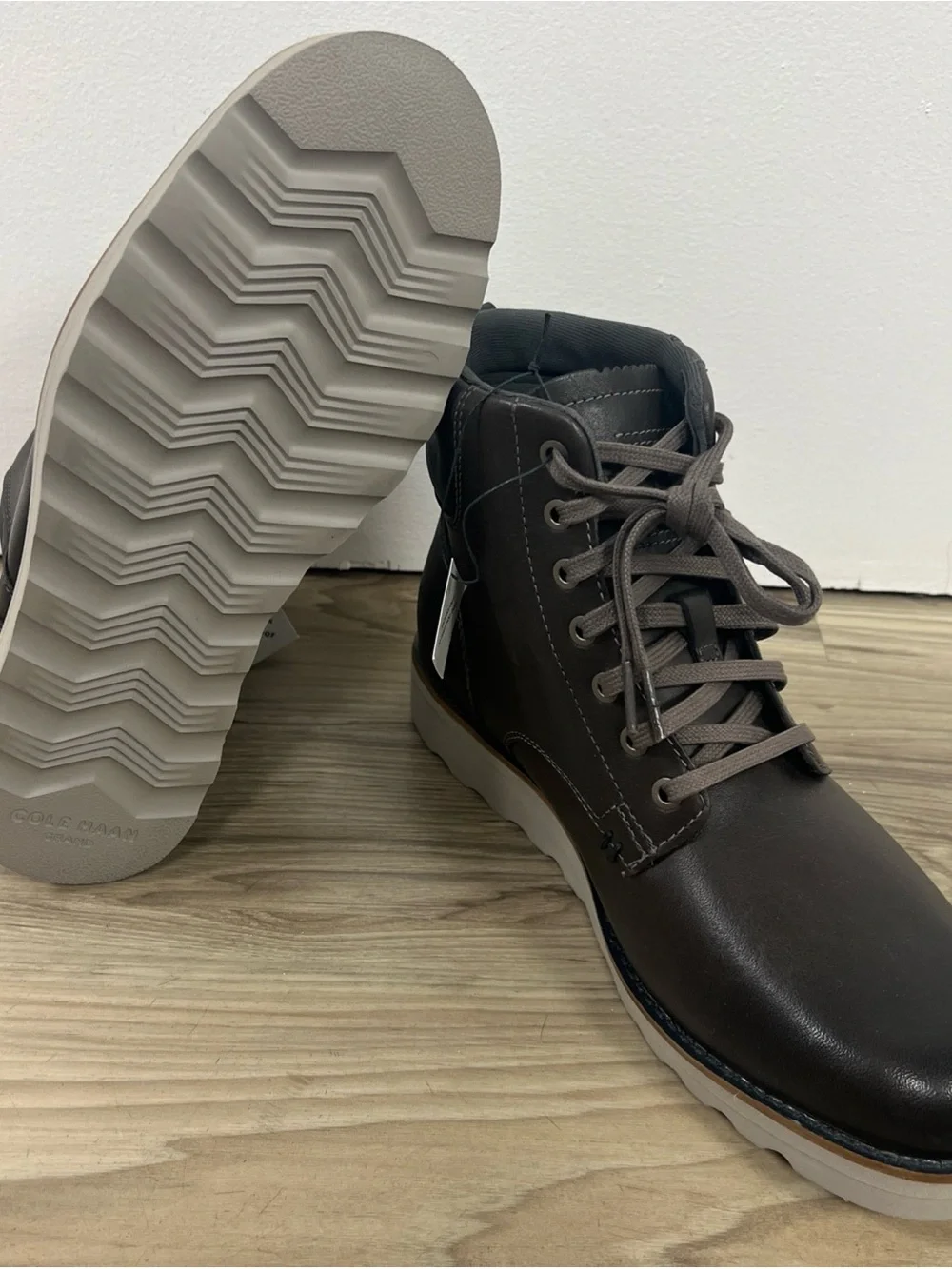 Cole Haan Grand Woodbury Waterproof Hiking Boots Gray Men's Size 7 C39294 NWOB